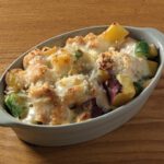 鮭とさつまいもオクラのグラタン